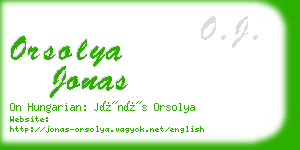 orsolya jonas business card