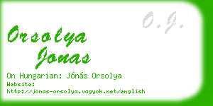 orsolya jonas business card